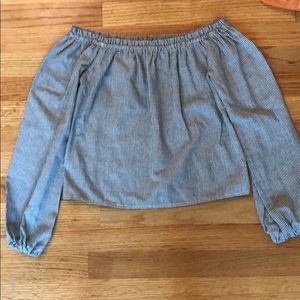 Brandy off the shoulder shirt